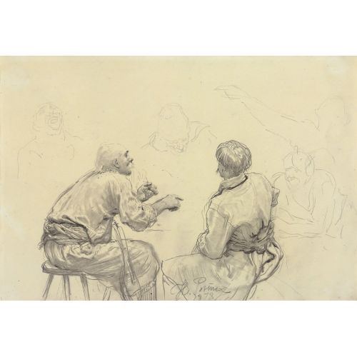 Ilya Repin, Study For Zaporozhian Cossacks Writing A Letter To The Turkish Sultan Ilya Repin, Study For Zaporozhian Cossacks Writing A Letter To The Turkish Sultan
