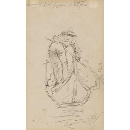 Ilya Repin, Two Sketches Of Gondoliers Realism Ilya Repin, Two Sketches Of Gondoliers Realism Art Movements Canvas, Drawing Paper Prints, Reproduction Oil Painting and High