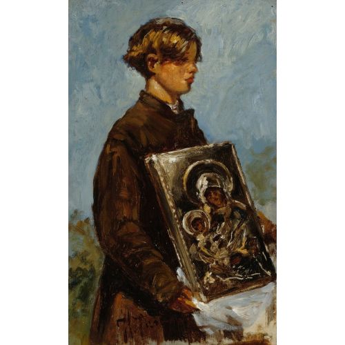 Ilya Repin, Young Boy Carrying An Icon