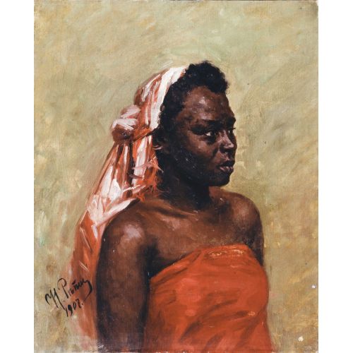 Ilya Repin, Black Woman Realism Art Movements Canvas, Drawing Paper Prints, Reproduction Oil Painting and High Resolution Image