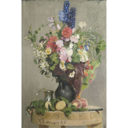 Ilya Repin, Bouquet Of Flowers Realism Ilya Repin, Bouquet Of Flowers Realism Art Movements Canvas, Drawing Paper Prints, Reproduction Oil Painting and High Resolution