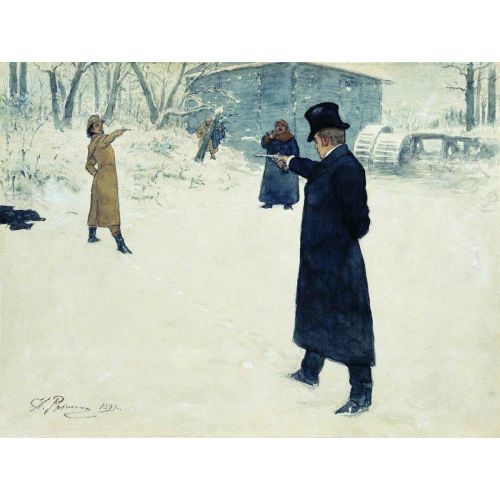 Ilya Repin, Duel Between Onegin And Lenski Ilya Repin, Duel Between Onegin And Lenski