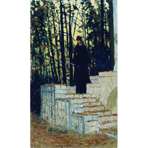 Ilya Repin, Female Figure In A Landscape