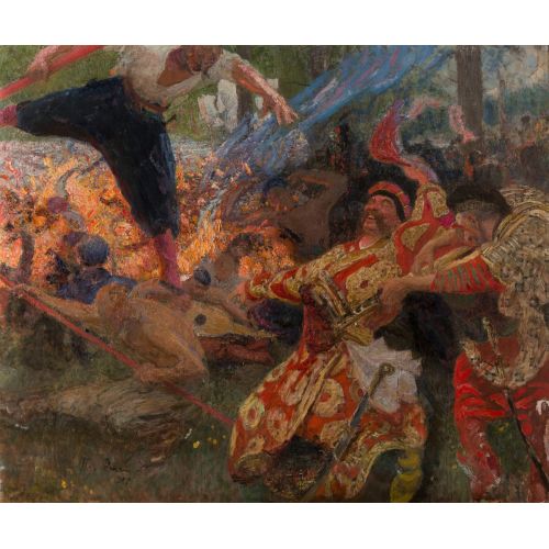 Ilya Repin, Gopak Realism Art Movements Canvas, Drawing Paper Prints, Reproduction Oil Painting and High Resolution Image Canvas