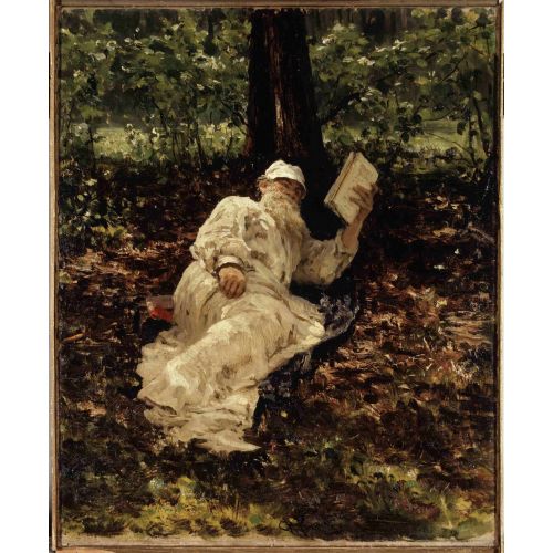 Ilya Repin, Leo Tolstoy Reading Book Ilya Repin, Leo Tolstoy Reading Book
