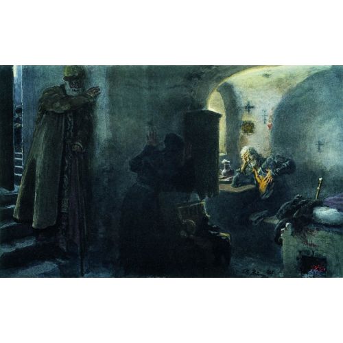 Ilya Repin, Monk Filaret Imprisoned In The Antonievo Siyskiy Monastery Ilya Repin, Monk Filaret Imprisoned In The Antonievo Siyskiy Monastery