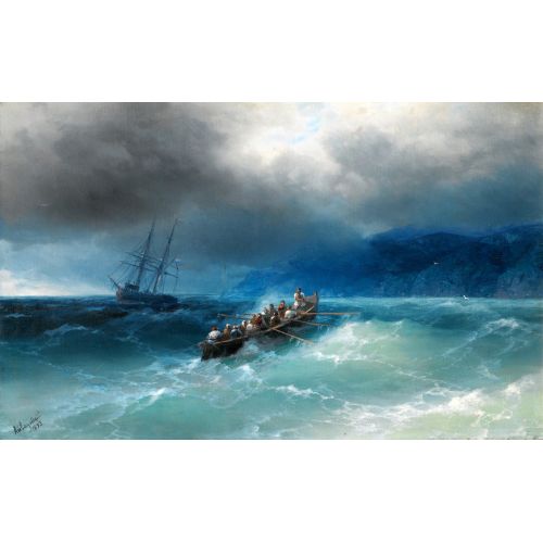 Ivan Aivazovsky, Storm Over The Black Sea By Ivan Aivazovsky, Storm Over The Black Sea By