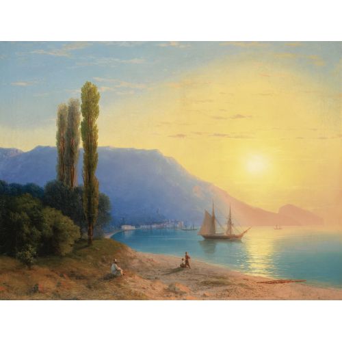 Ivan Aivazovsky, Sunset Over Yalta Ivan Aivazovsky, Sunset Over Yalta