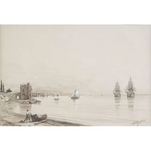 Ivan Aivazovsky Sayısız Yelkenli Gemiden Görünüm Romantizm Ivan Aivazovsky Sayısız Yelkenli Gemiden Görünüm Romantizm Sanat Akımları Kanvas Efektli Tablo, Resim Kağıdı Baskısı