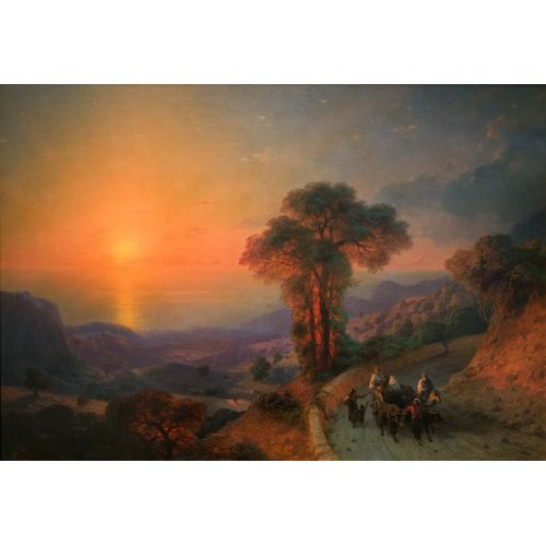 Ivan Aivazovsky, View Of The Sea From The Mountains