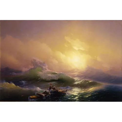 Ivan Aivazovsky Hovhannes The Ninth Wave Romance Art Movements Canvas, Drawing Paper Prints, Reproduction Oil Painting and High