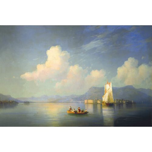 Ivan Aivazovsky, Italian Scenery Vecher Romance Ivan Aivazovsky Italian Scenery Vecher Romance Art Movements Canvas, Drawing Paper Prints, Reproduction Oil Painting and High