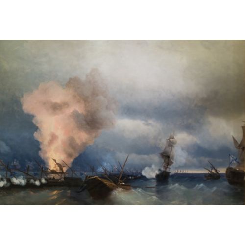 Ivan Aivazovsky, Sea Battle Near Vyborg Ivan Aivazovsky, Sea Battle Near Vyborg