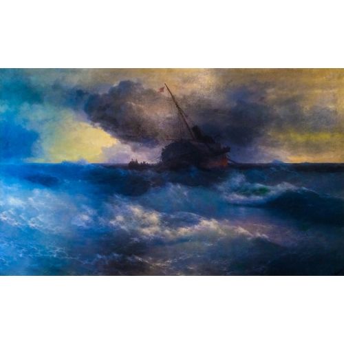 Ivan Aivazovsky, Ship In A Storm Ivan Aivazovsky, Ship In A Storm