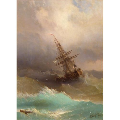 Ivan Aivazovsky, Ship In The Stormy Sea