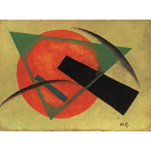 Ivan Kliun, Composition with red circle and green triangle, undated Suprematism Ivan Kliun, Composition with red circle and green triangle, undated Suprematism Art Movements