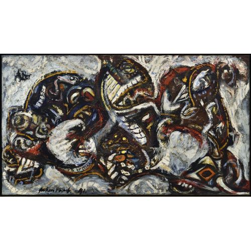 Jackson Pollock, Composition With Masked Forms