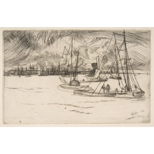 James Abbott Mcneill Whistler, Amsterdam From The Tolhuis