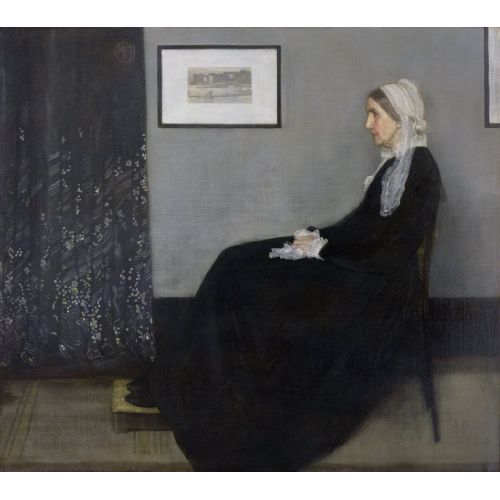 James Abbott Mcneill Whistler, Whistlerın Annesi Empresyonizm Sanat Akımları Kanvas Efektli Tablo, Resim Kağıdı Baskısı