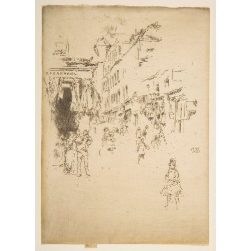 James Abbott Mcneill Whistler, Cutler Caddesi Houndsditch Empresyonizm Sanat Akımları Kanvas Efektli Tablo, Resim Kağıdı