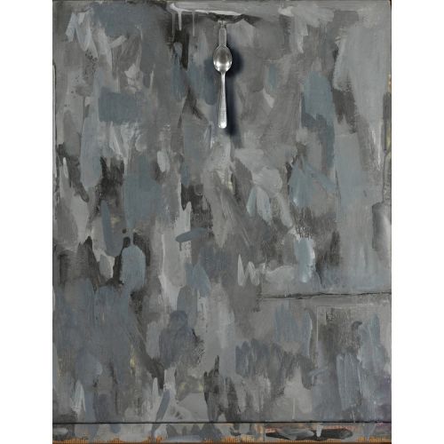 Jasper Johns, Gray Painting With Spoon Jasper Johns, Gray Painting With Spoon
