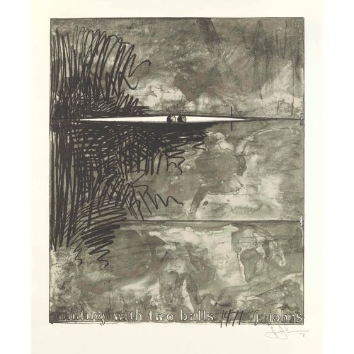 Jasper Johns, Painting With Two Balls Grays