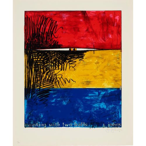 Jasper Johns, Painting With Two Balls II