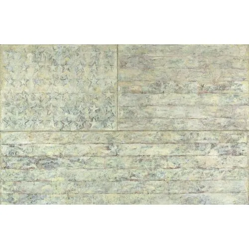 Jasper Johns, Beyaz Bayrak Pop Art Sanat Akımları Jasper Johns, Beyaz Bayrak, Pop Art, adlı tabloyu yüksek