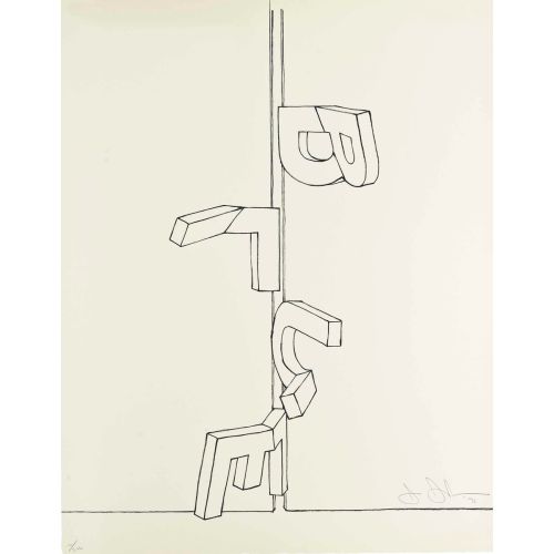Jasper Johns, Bent Blue Jasper Johns, Bent Blue