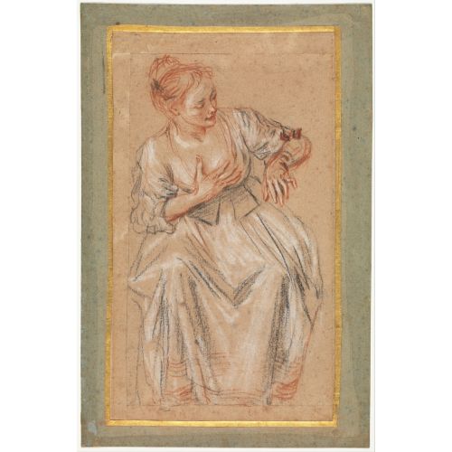 Jean-Antoine Watteau, Oturan Kadın