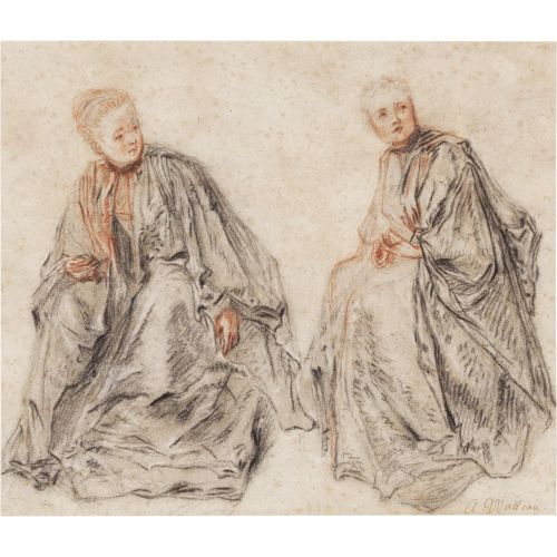 Jean-Antoine Watteau, Oturan İki Bayanın Çalışmaları