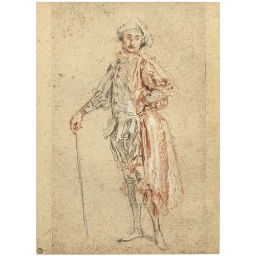 Jean-Antoine Watteau, Study Of A Standing Actor