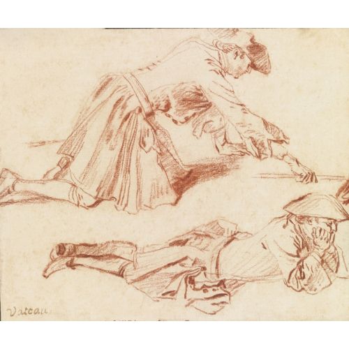 Jean-Antoine Watteau, İki Askerin Çalışması