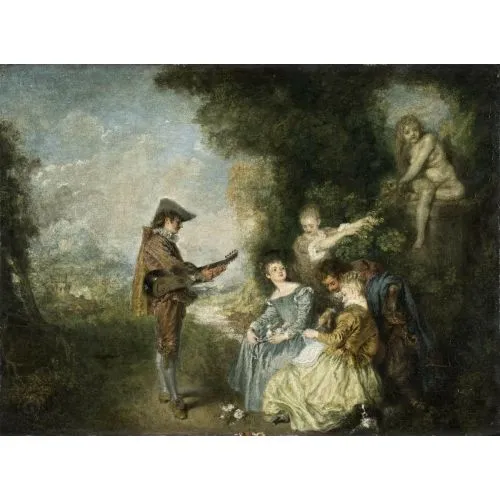 Jean-Antoine Watteau, The Love Lesson Rococo Jean-Antoine Watteau, The Love Lesson Rococo Art Movements Jean-Antoine Watteau, The Love Lesson, Rococo, can be purchased or