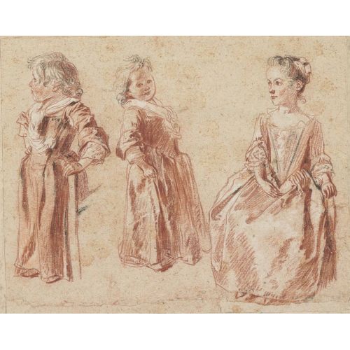 Jean-Antoine Watteau, Ayakta Duran Genç Bir Çocuğun İki Çalışması Jean-Antoine Watteau, Ayakta Duran Genç Bir Çocuğun İki Çalışması