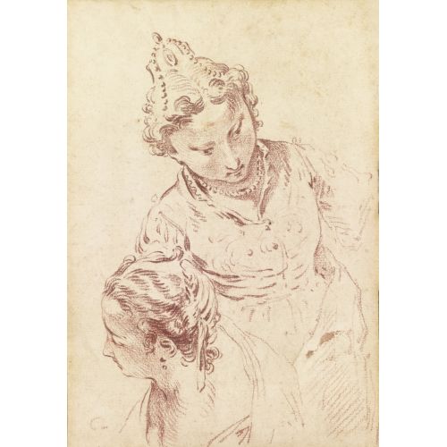 Jean-Antoine Watteau, Two Studies Of Heads Rococo Jean-Antoine Watteau, Two Studies of Heads Rococo Art Movements Jean-Antoine Watteau, Two Studies of Heads, Rococo, can be