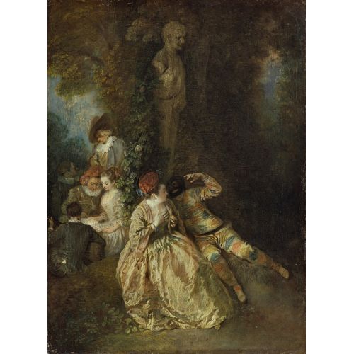 Jean-Antoine Watteau, Elegant Company Rococo Art Movements Jean-Antoine Watteau, Elegant Company, Rococo, can be purchased or