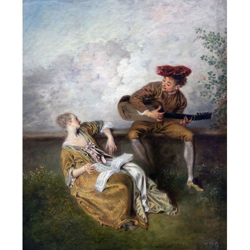 Jean-Antoine Watteau, Gitarist Ve Genç Kadın