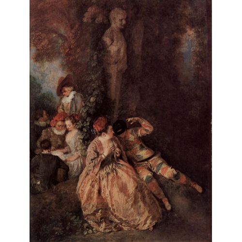 Jean-Antoine Watteau, Arlequin Ve Columbine Jean-Antoine Watteau, Arlequin Ve Columbine