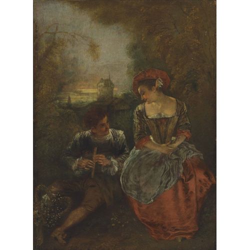 Jean-Antoine Watteau, La Lorgneuse Jean-Antoine Watteau, La Lorgneuse
