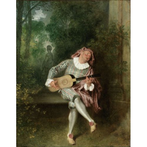 Jean-Antoine Watteau, Mezzetin Rococo Art Movements Jean-Antoine Watteau, Mezzetin, Rococo, can be purchased or downloaded as a
