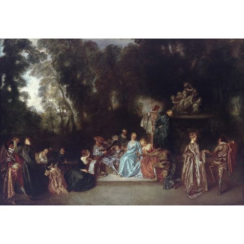 Jean-Antoine Watteau, Party in the Open Air Rococo Art Movements Jean-Antoine Watteau, Party in the Open Air, Rococo, can be