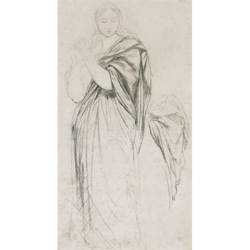 Jean Auguste Dominique Ingres, A Preliminary Study For The Virgin Mary In The Vow Of Louis X III