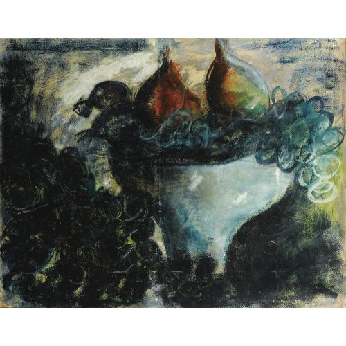 Jean Fautrier, Armutlu ve Üzümlü Natürmort Lekecilik Jean Fautrier, Armutlu ve Üzümlü Natürmort Lekecilik Sanat Akımları