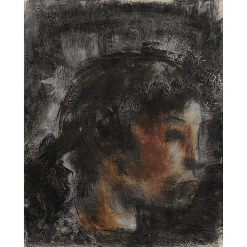 Jean Fautrier, Profilden Genç Kadın Başı Lekecilik Jean Fautrier, Profilden Genç Kadın Başı Lekecilik Sanat Akımları