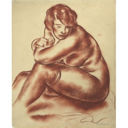 Jean Fautrier, Oturan Çıplak Kadın Lekecilik Jean Fautrier, Oturan Çıplak Kadın Lekecilik Sanat Akımları