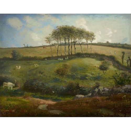 Jean Francois Millet, Pasture Near Cherbourg Jean Francois Millet, Pasture Near Cherbourg