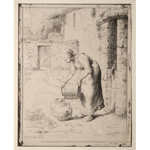 Jean Francois Millet, A Woman Emptying A Bucket