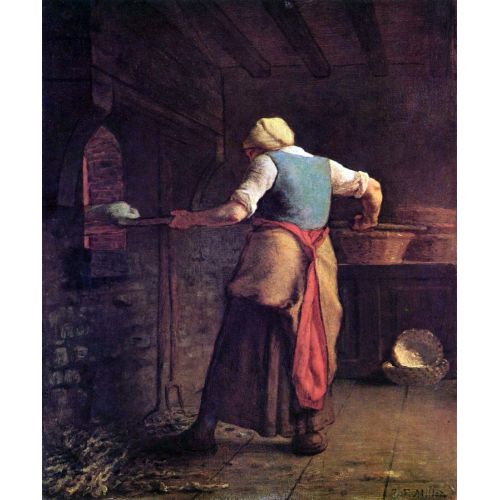 Jean Francois Millet, Woman Baking Bread Jean Francois Millet, Woman Baking Bread