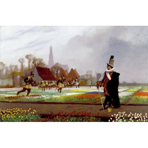 Jean Leon Gerome The Tulip Folly Neoclassicism Art Movements Canvas, Drawing Paper Prints, Reproduction Oil Painting and High